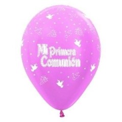 Globos 1? comunion satin rosa niña 10 un 3-Tus disfraces baratos