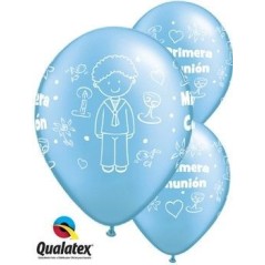 Globos de comunion azul perla unidad 11-Tus disfraces baratos