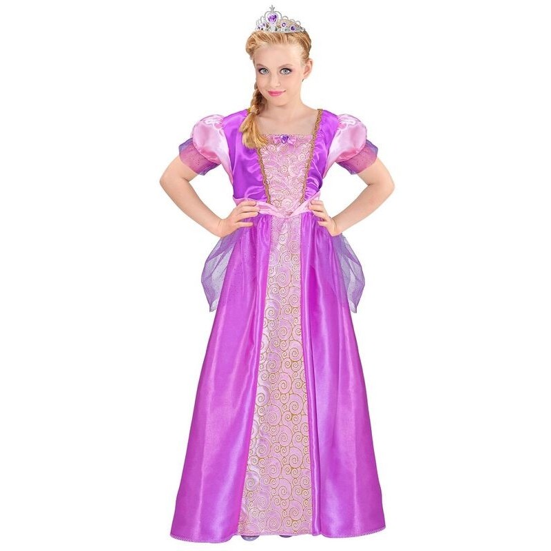 Disfraz princesa morada rapunzel para niña tallas
