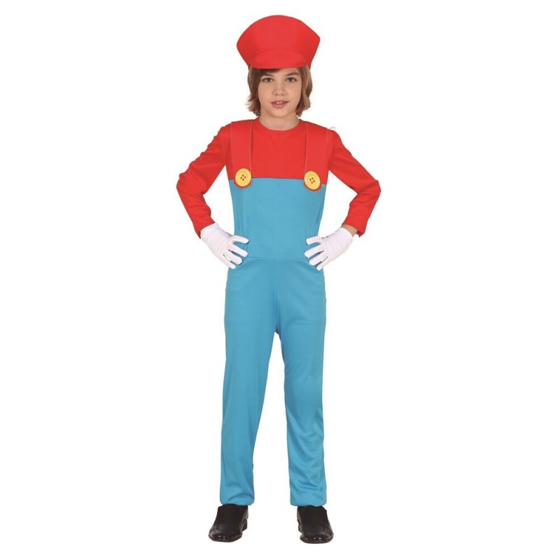 Disfraz fontanero rojo para niño niña tallas