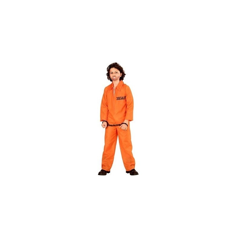 Disfraz Preso naranja convicto para niño tallas