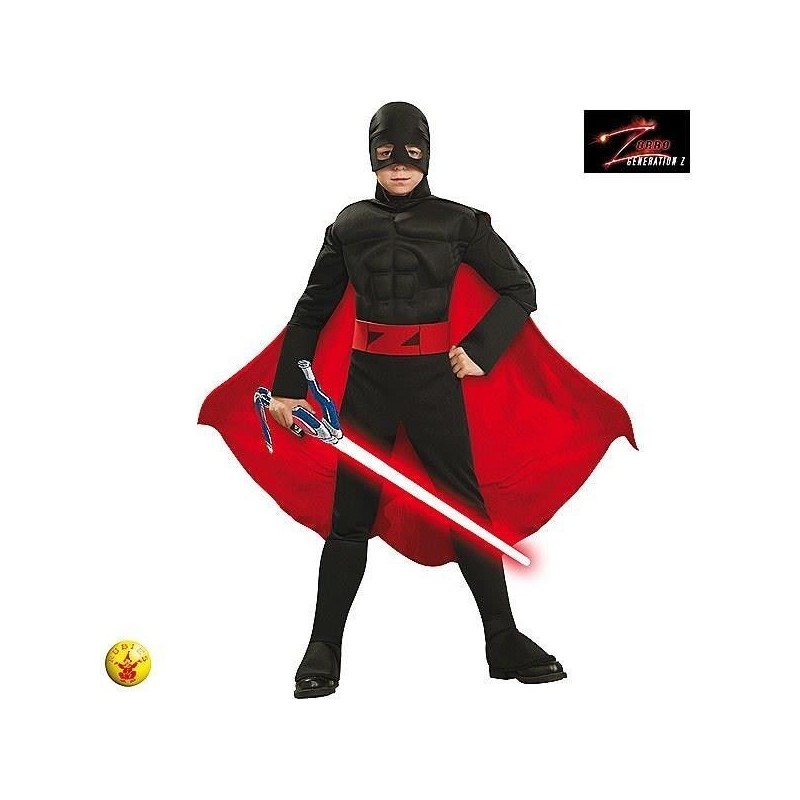 Disfraz zorro musculoso generacion z 8-10 años