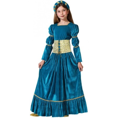 Disfraz Reina medieval azul para nina tallas 8422259721024 72102