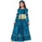 Disfraz Reina medieval azul para niña tallas