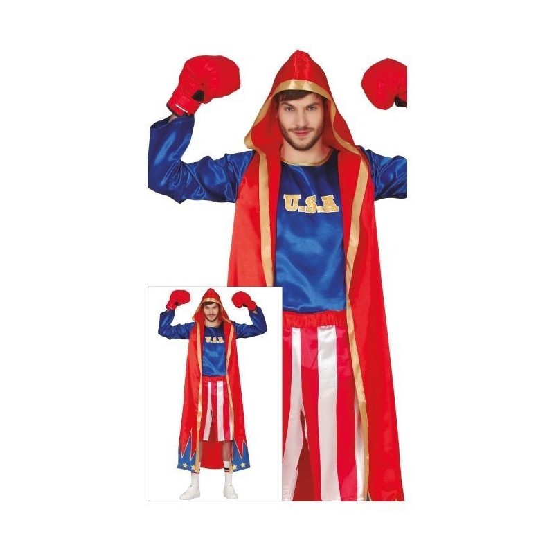 Disfraz Boxeador Rocky para hombre tallas