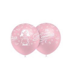 Globos mi 1? comunion rosa 8 uds 12 32 cm-Tus disfraces baratos