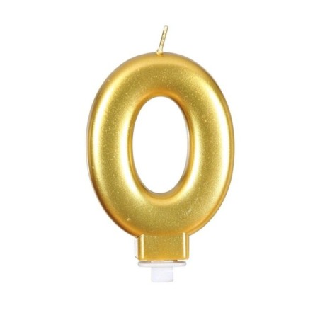 Vela numero 0 oro 8 cm 8434077325803 32580