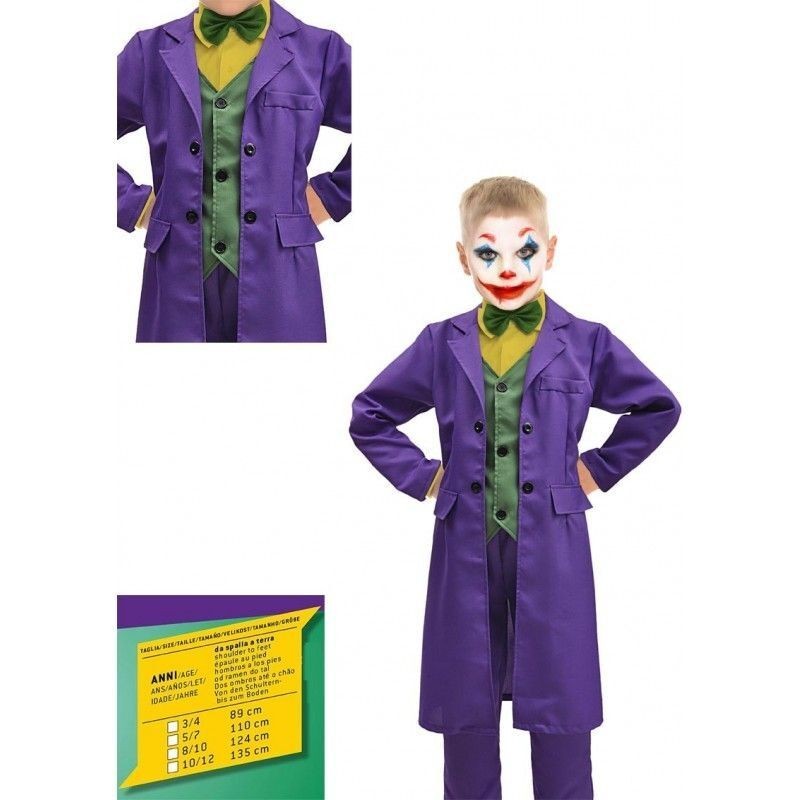 Disfraz Joker original para niño talla 8-10 años