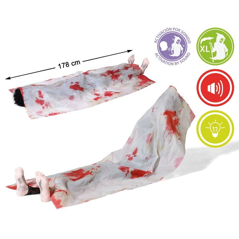 Cadaver que se levanta luz sonido y movimiento 178x155 cm