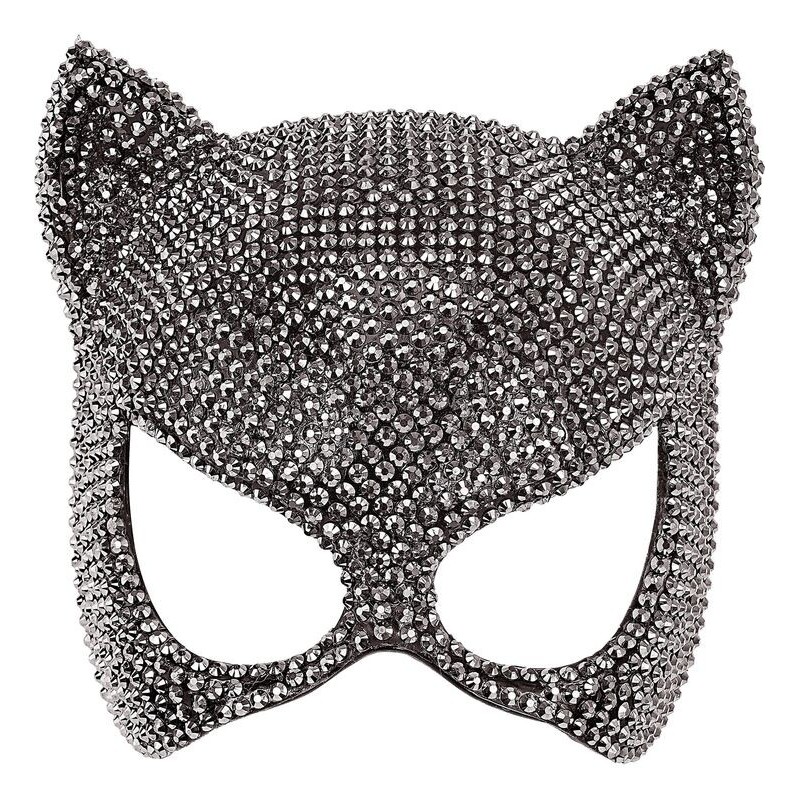 Mascara gato catwoman con strass brillantes