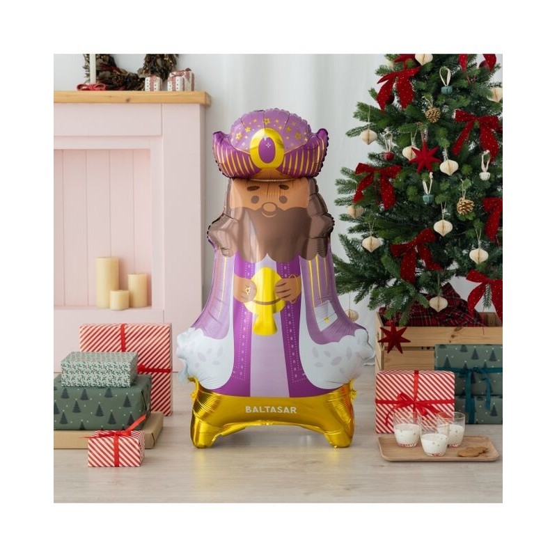 Globo rey Mago Baltasar 57x98 cm de pie con aire