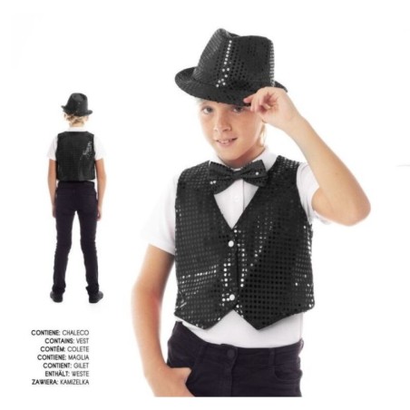 Chaleco lentejuelas negro infantil tallas 8433584317493 31749