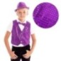 Chaleco lentejuelas morado infantil tallas