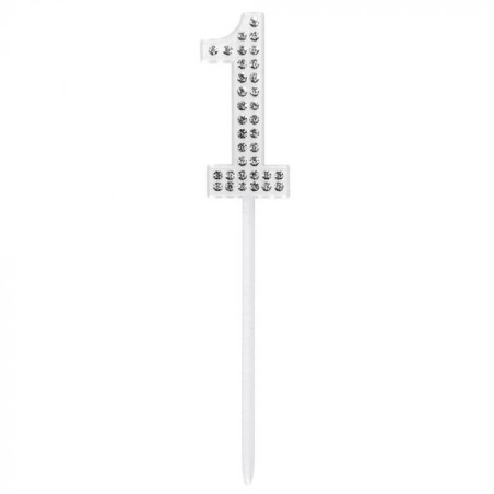 Topper tarta numero diamantes