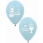 Globos Primera comunion satin azul 12 uds 30 cm niño