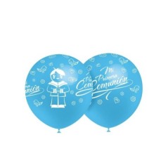 Globos mi 1? comunion azules 8 uds 12 32 cm-Tus disfraces baratos