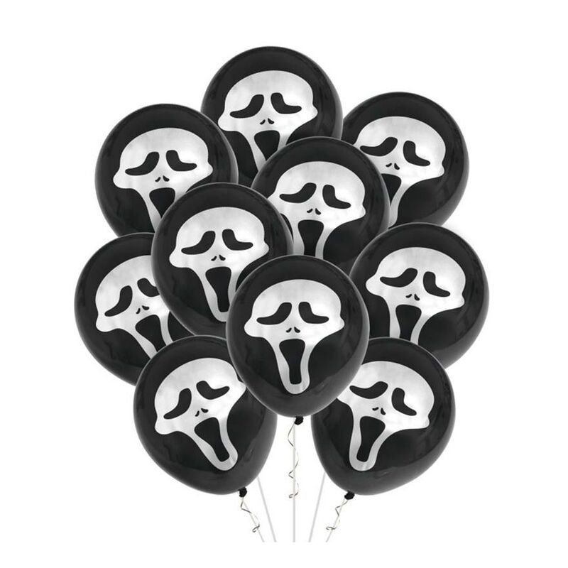 Globos fantasma scream latex 10 uds 30 cm