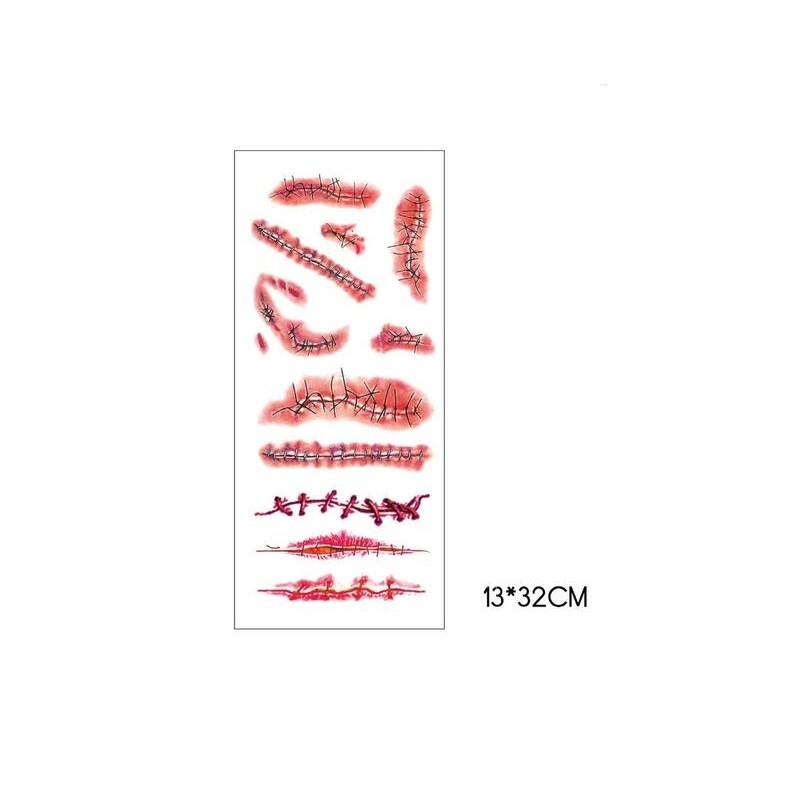 Tatuajes de cicatrices 12 x 32 cm