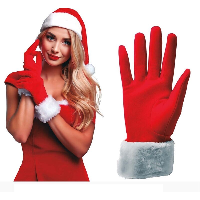 Guantes rojos mama noel