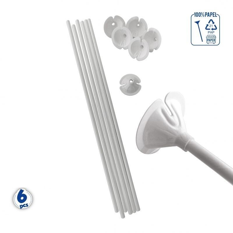 Varillas para globos biodegradables 6 uds