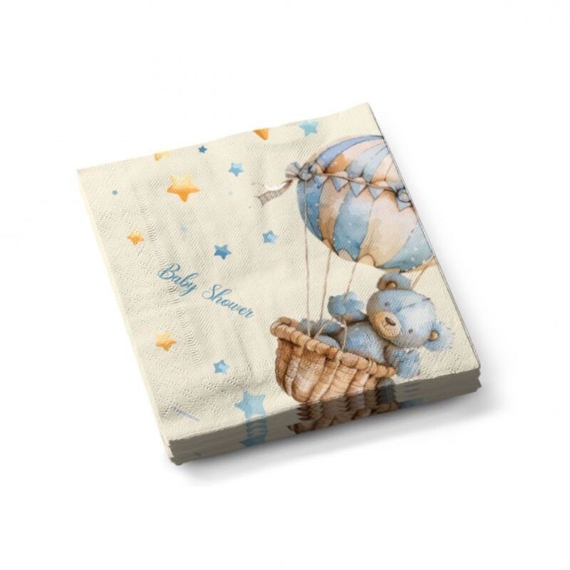 Servilletas baby shower osito globo 12 uds 33 cm