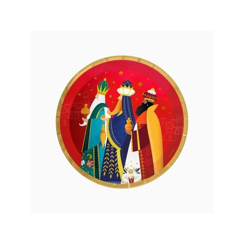 Plato Reyes Magos 23 cm 6 uds
