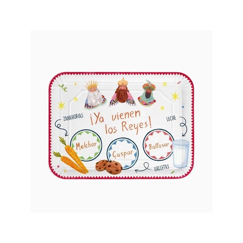 Bandeja Reyes magos 2 uds 25x34 cm carton