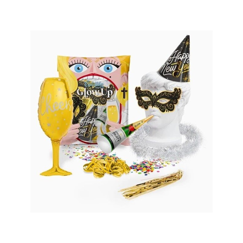 Bolsa de cotillon Nochevieja 7 pz con varita