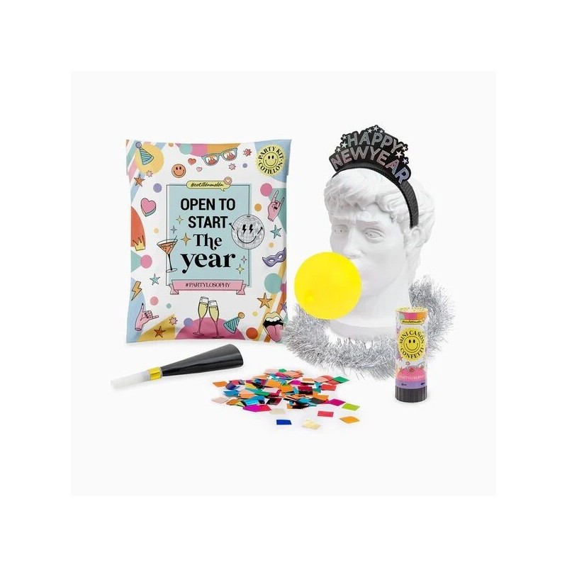 Bolsa de cotillon Nochevieja 5 pz con confeti