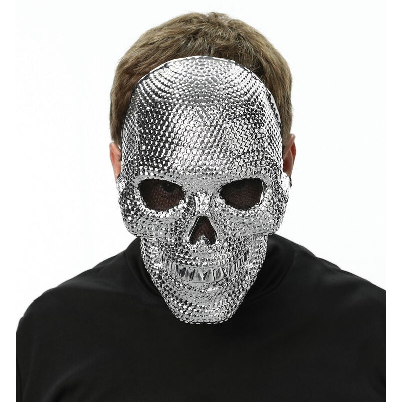 Mascara calavera brillante