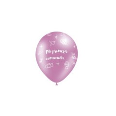 Globos primera comunon rosas 8 uds 30 cm-Tus disfraces baratos