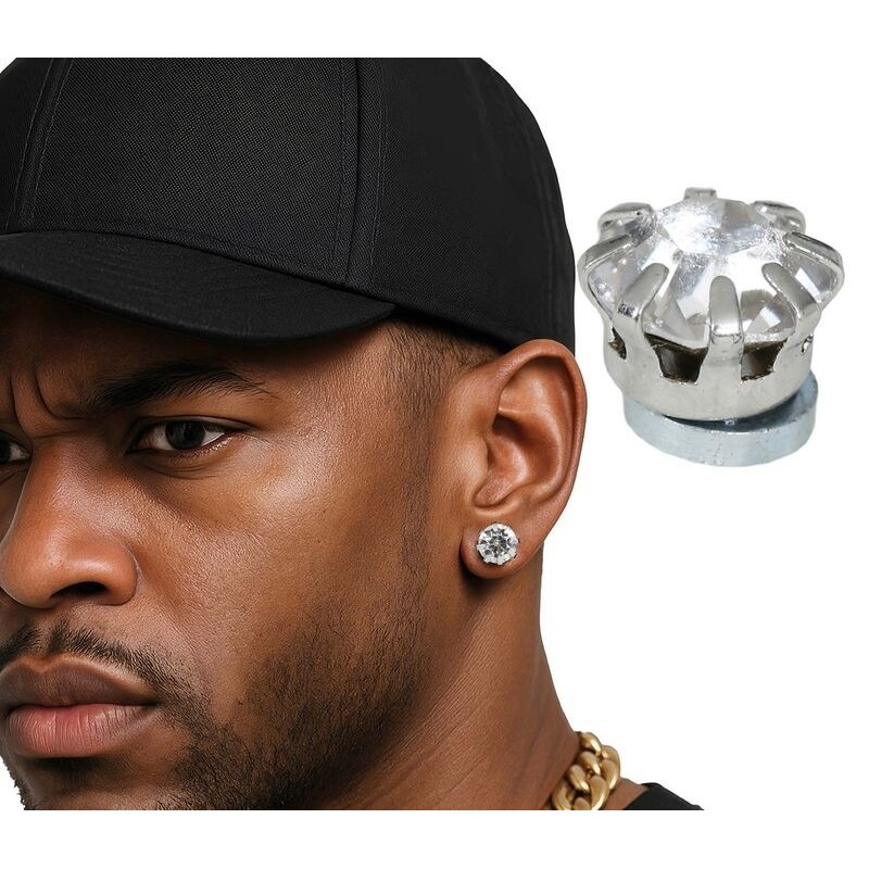 Pendientes brillantes con iman 2 uds