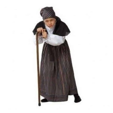 Disfraz abuelita talla 10 años infantil anciana