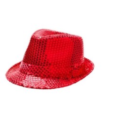 sombrero ganster lentejuelas rojo adulto 18376 8433584183760