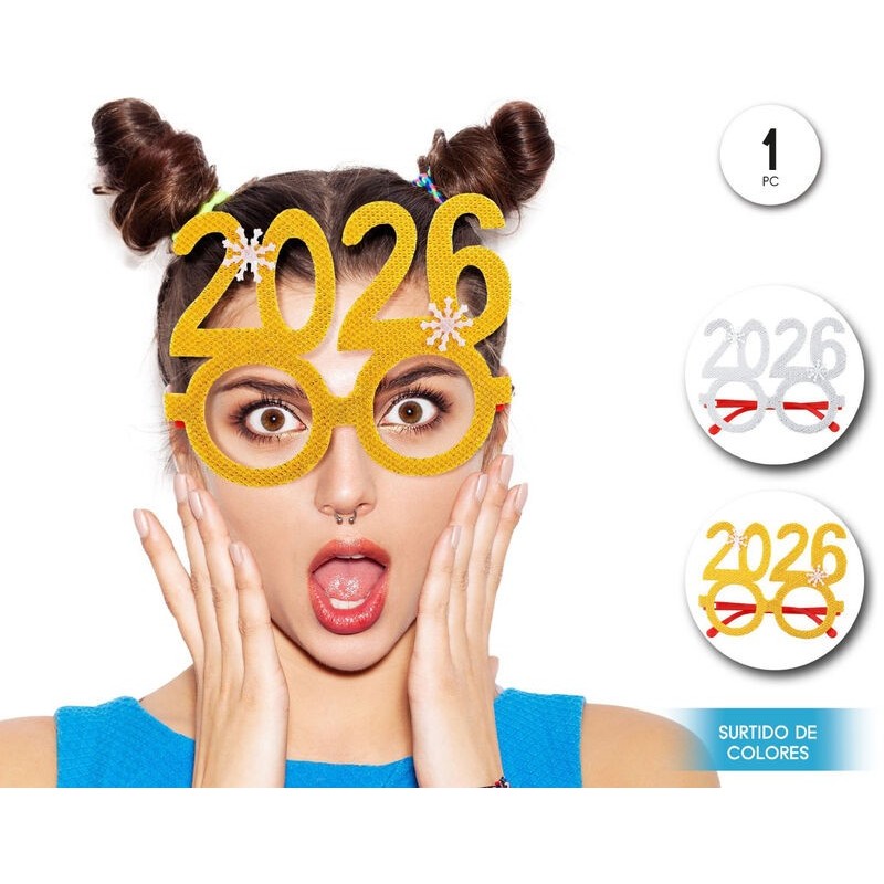 Gafas 2026 nochevieja 1 ud oro o plata