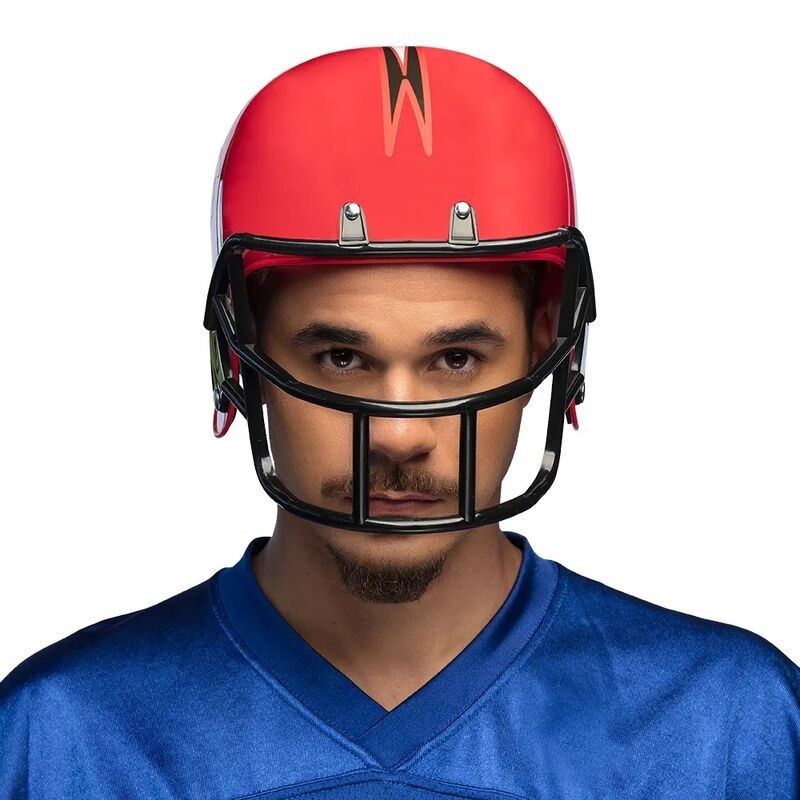 Casco futbol americano rojo rugby adulto