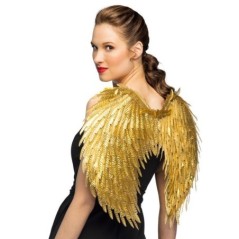 alas plumas doradas glam 55x50 cm 52884 8712026528841