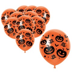 Globos naranjas calabazas 10 uds 30 cm-El Informal