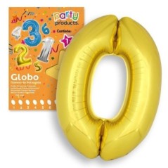 Globo numero oro 110 cm helio o aire Tus disfraces baratos
