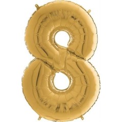 Globo numero oro 66 cm helio o aire Tus disfraces baratos