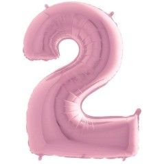 Globo numero rosa pastel 102 cm