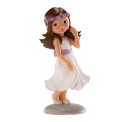 Figura niña de comunion para tarta irene 15 cm-Tus disfraces baratos