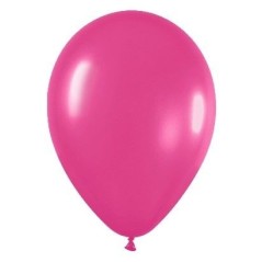 Globo fucsia metal 30 cm r 12 50 uds sempertex 7703340238166 R12 512