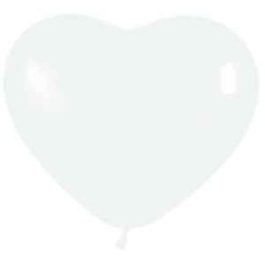 Globo corazon blanco latex 30 cm 12  50 unidades 7703340628011 R12 FCOR 005