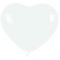 Globo corazon blanco latex 30 cm 12  50 unidades