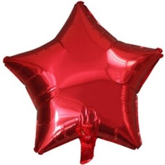 Globo estrella rojo foil para helio 26635305846 3058402