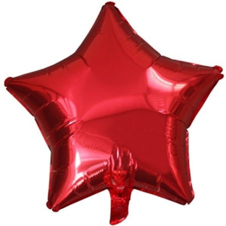 Globo estrella rojo foil para helio 26635305846 3058402