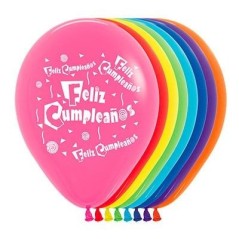 Globos feliz cumpleanos 10 und 30 cm 12 7703340300191 R12 CUM