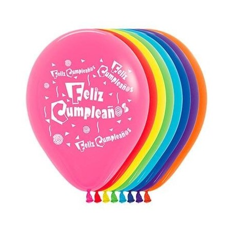Globos feliz cumpleanos 10 und 30 cm 12 7703340300191 R12 CUM