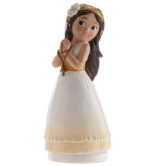 Figura niña comunion castaña 16 cm Belen-Tus disfraces baratos